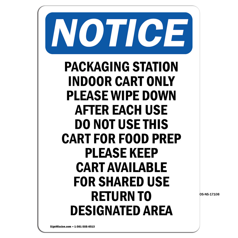 Packaging Station Indoor Cart Only Please