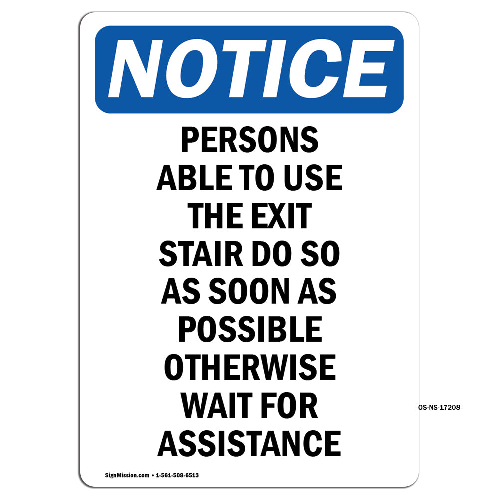 Persons Able To Use The Exit Stair Do So