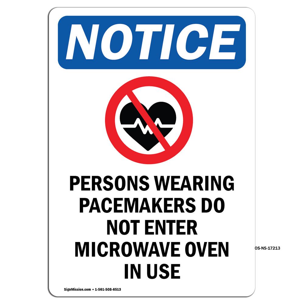 NOTICE Pacemakers Do Not Enter Microwave Oven