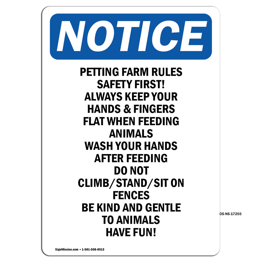 Petting Farm Rules Safety First Always