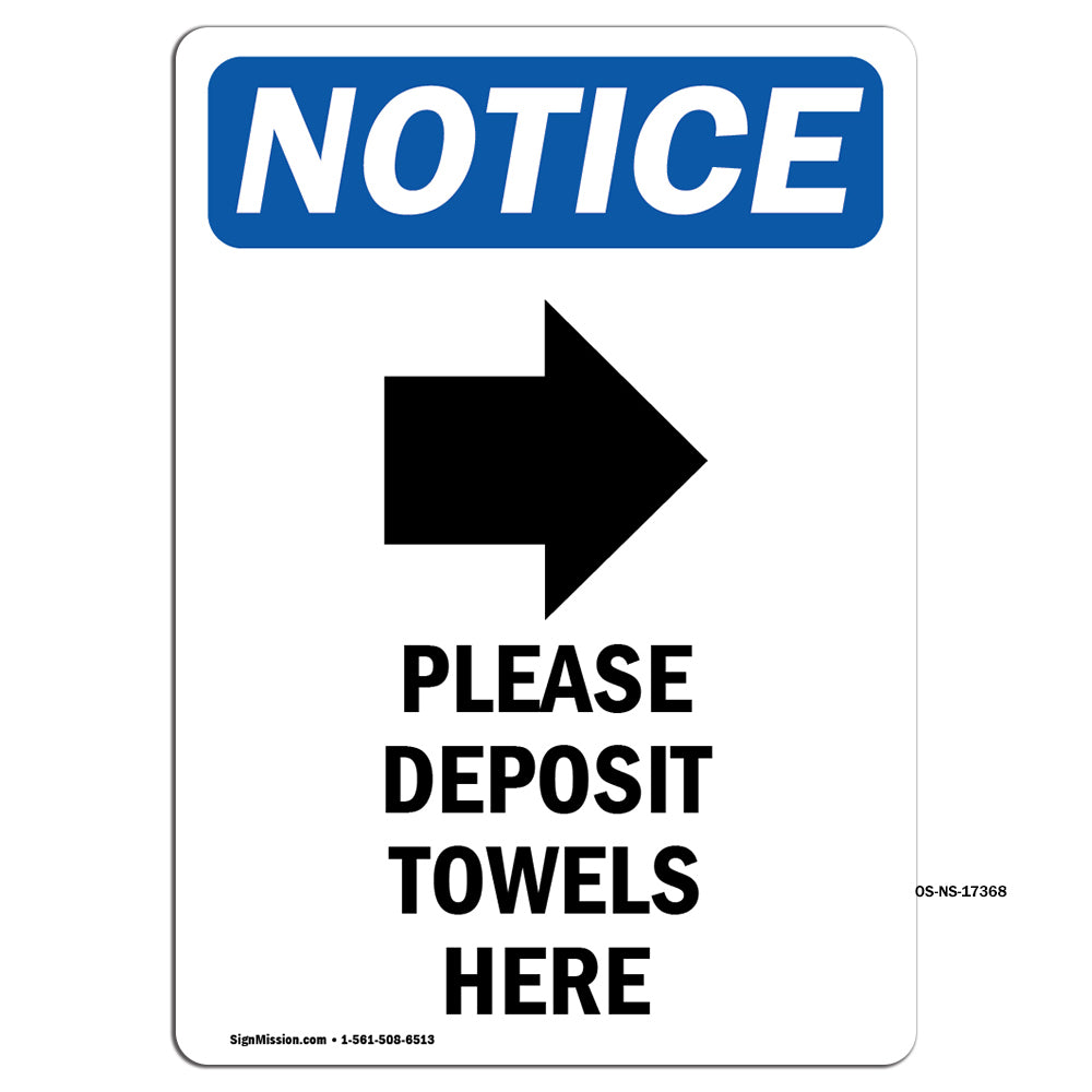 Please Deposit Towels Here [Right