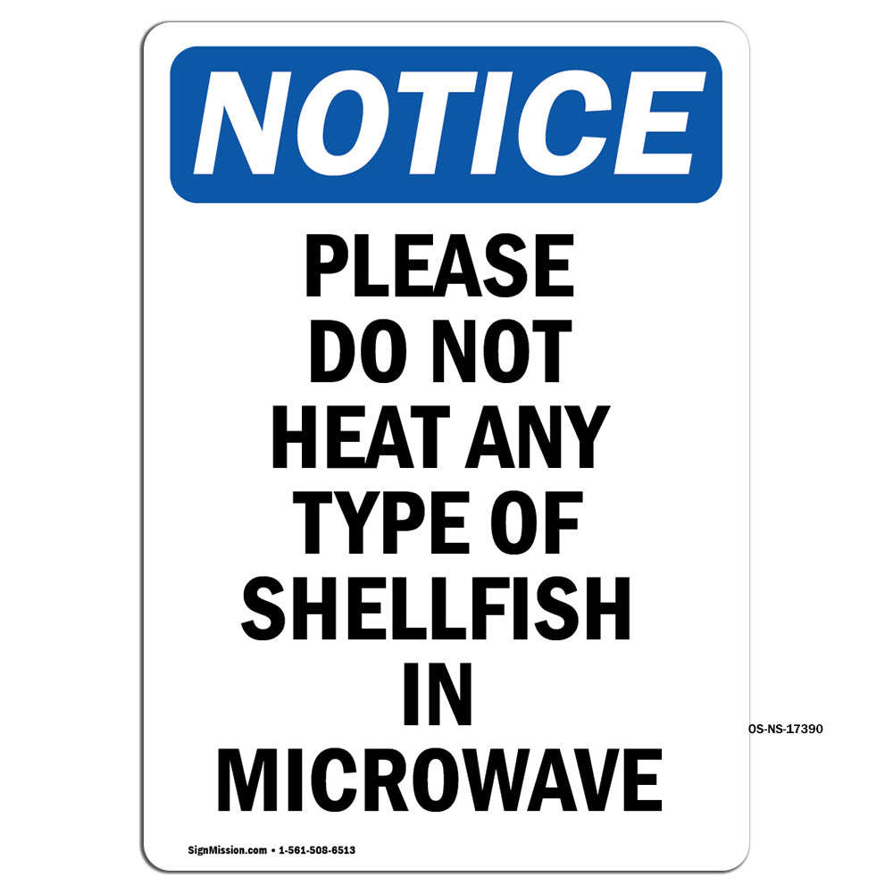 Please Do Not Heat Any Type Of Shellfish