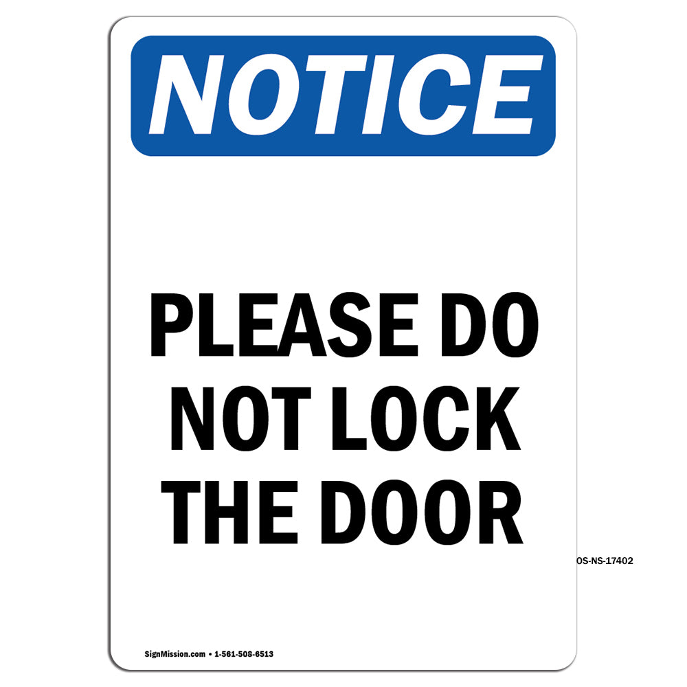 Please Do Not Lock The Door