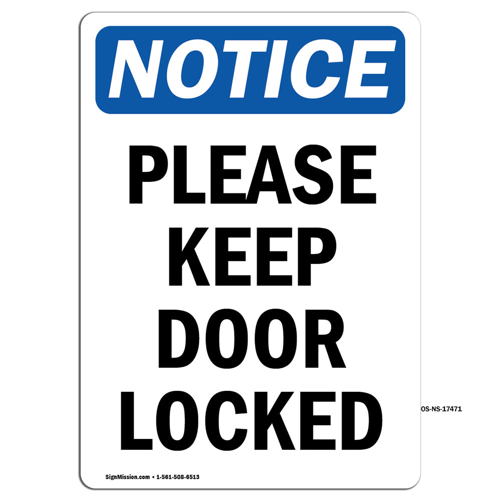 Please Keep Door Locked