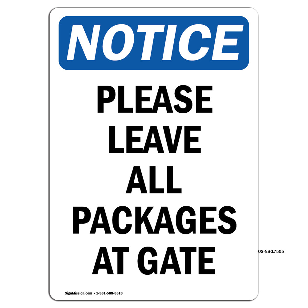 Please Leave All Packages At Gate