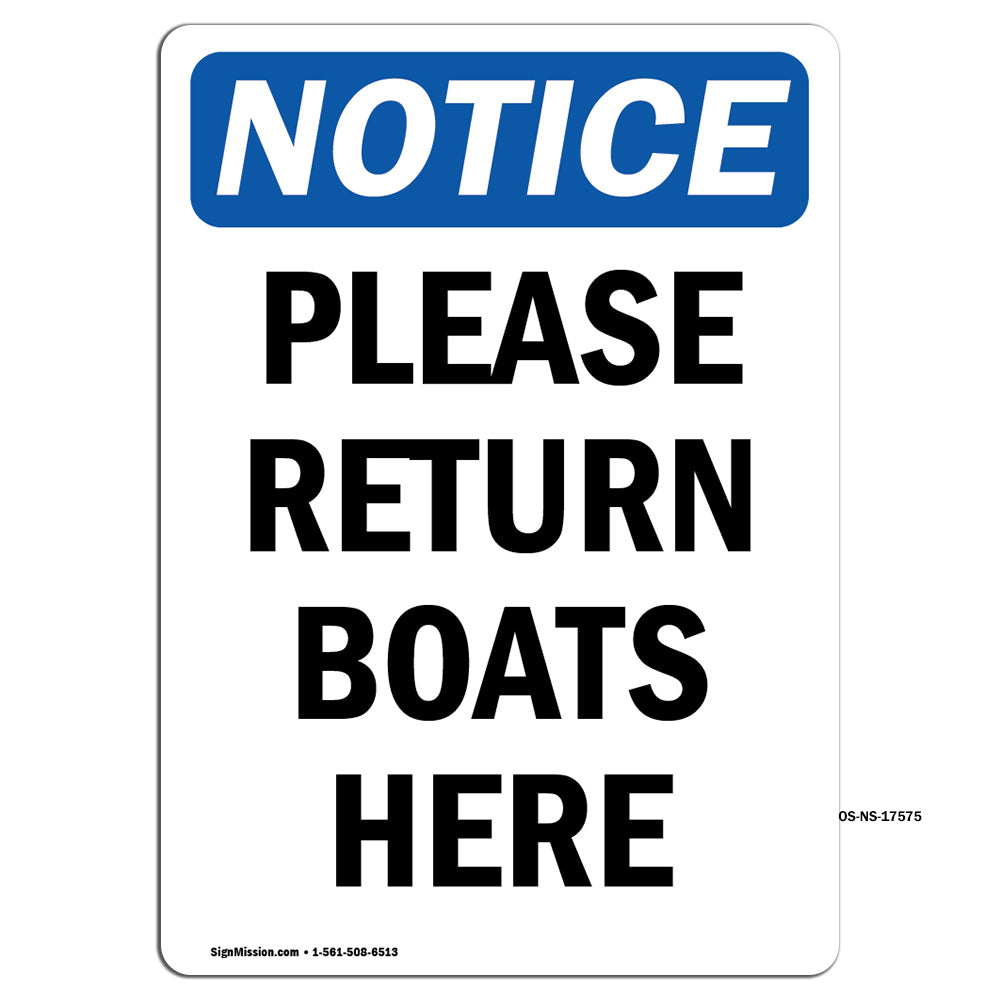 Please Return Boats Here