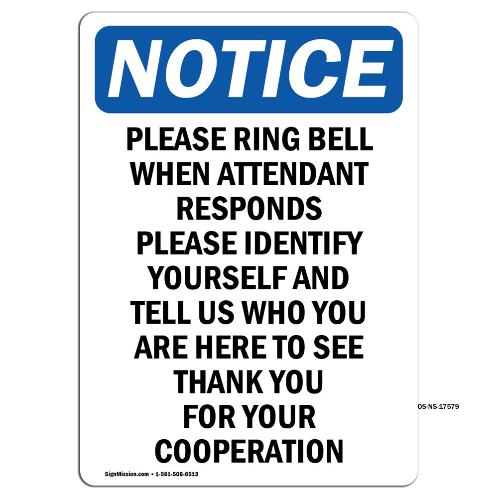 Please Ring Bell When Attendant Responds