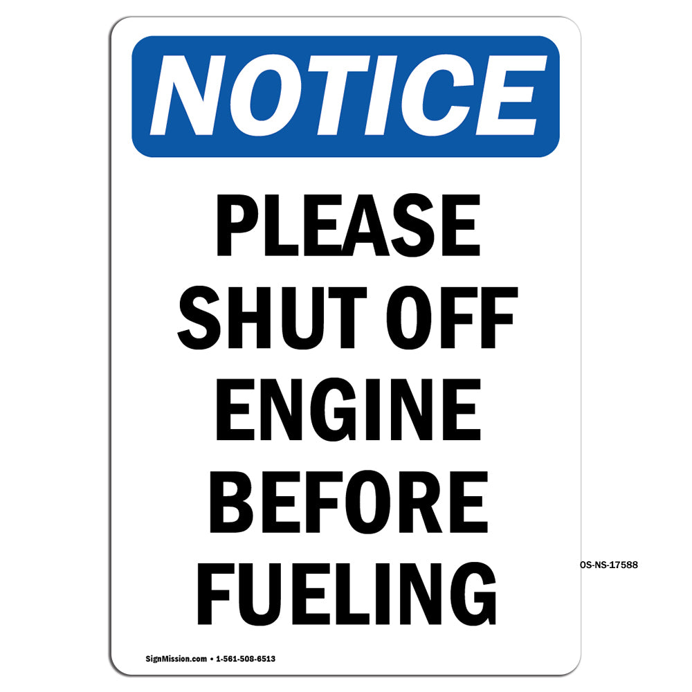 Please Shut Off Engine Before Fueling