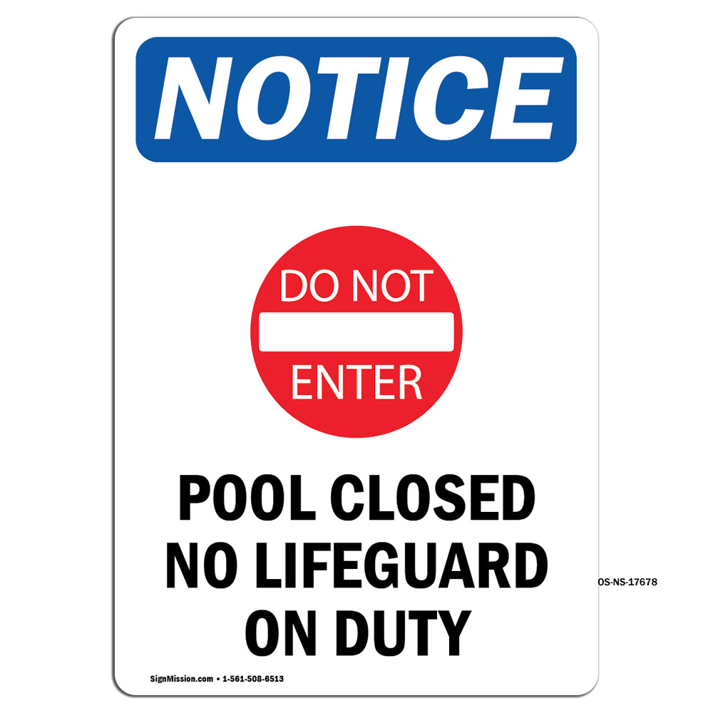 Pool Closed No Lifeguard On Duty