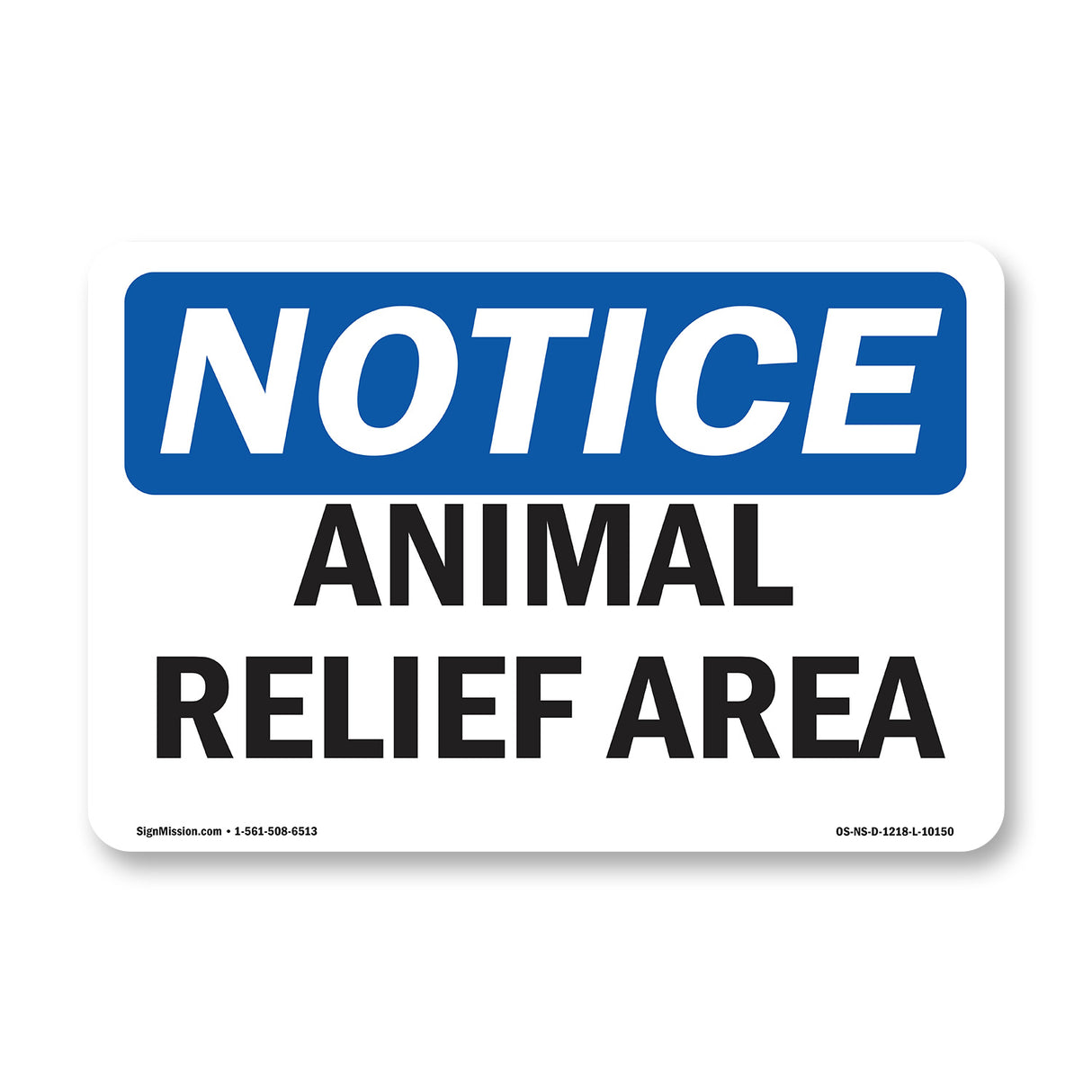 Animal Relief Area Sign
