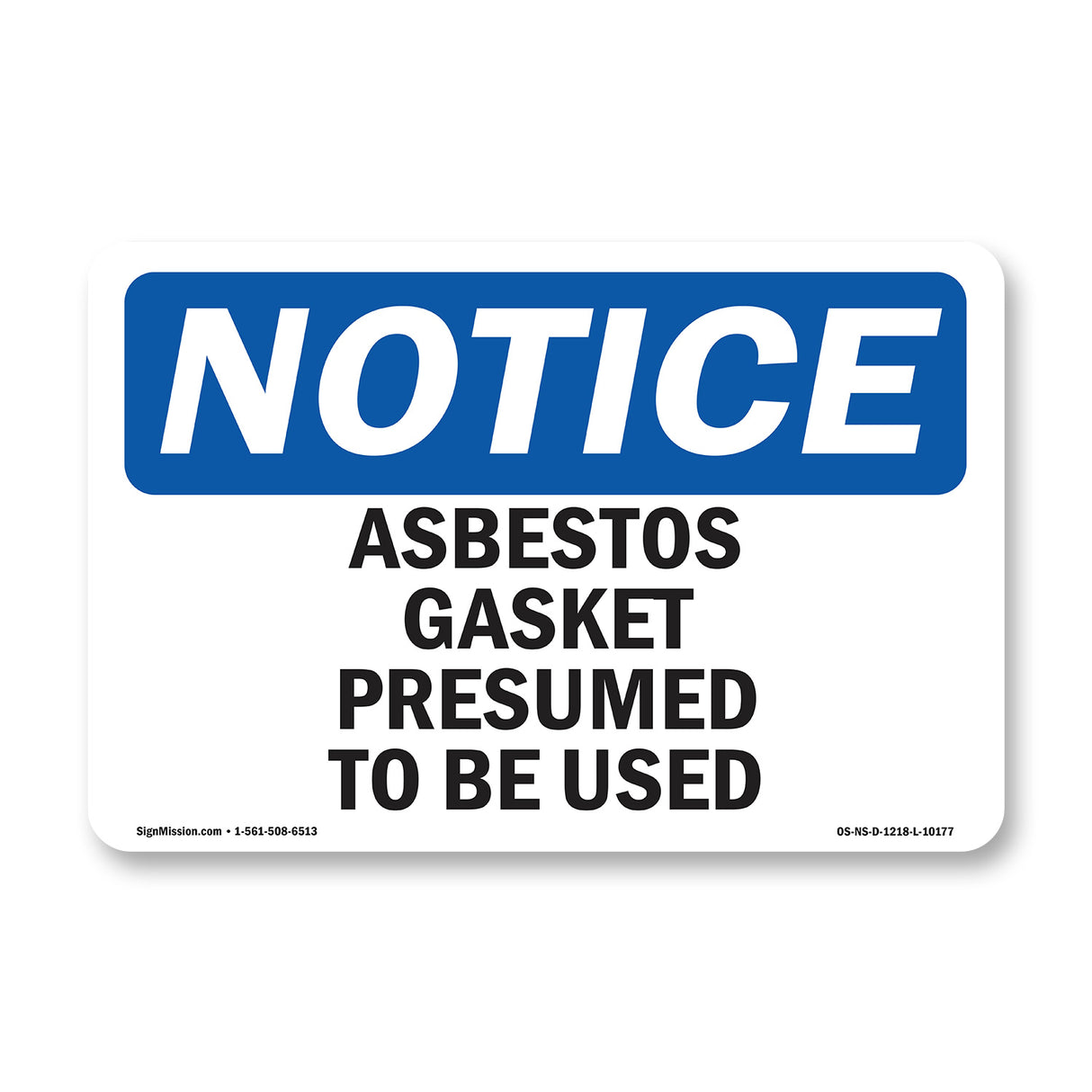 Asbestos Gasket Presumed To Be Used