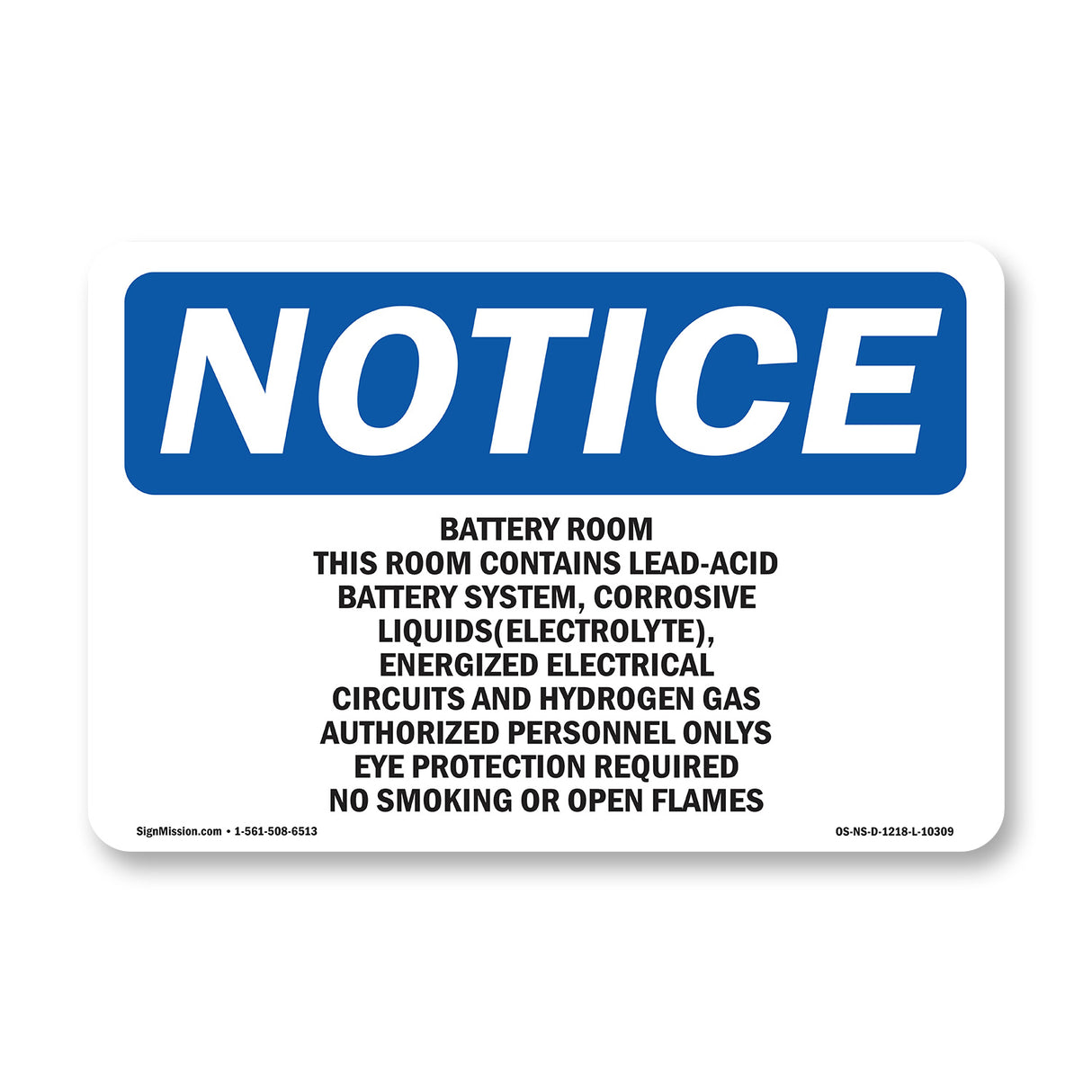 Battery Room This Room Contains Lead-Acid