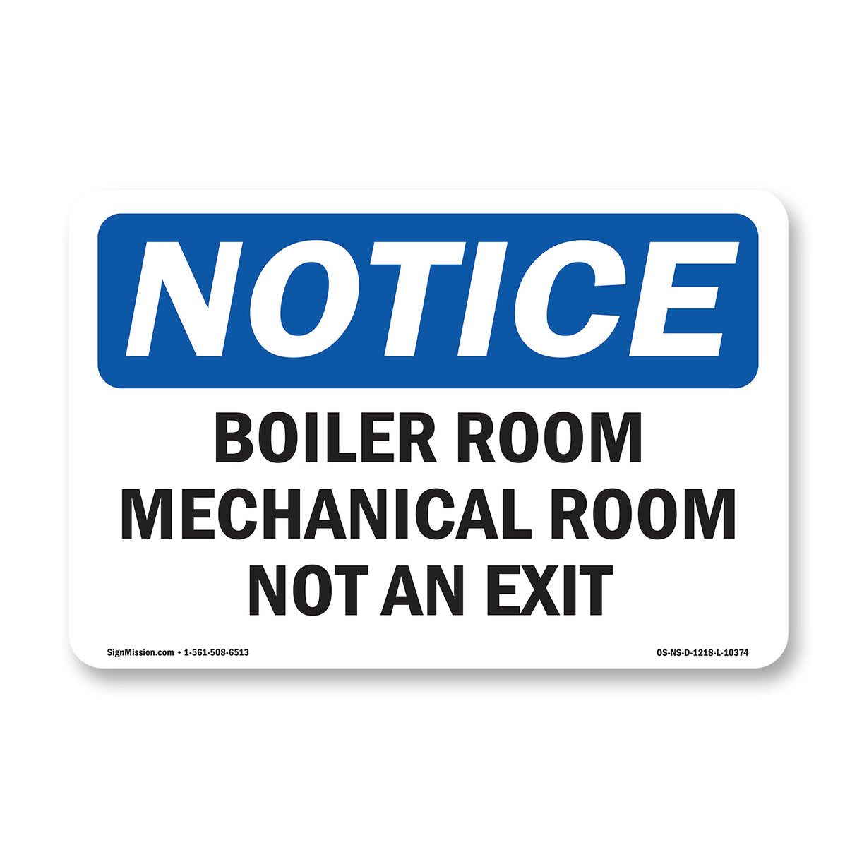 Boiler Room Mechanical Room Not An Exit Sign