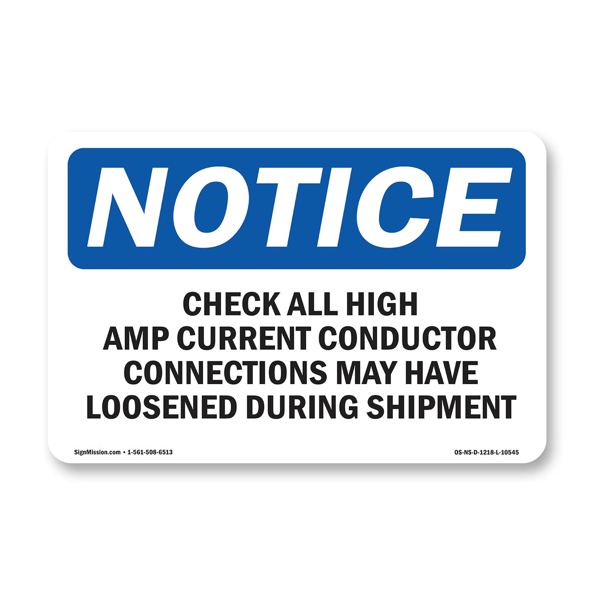 Check All High Amp Current Conductor Connections