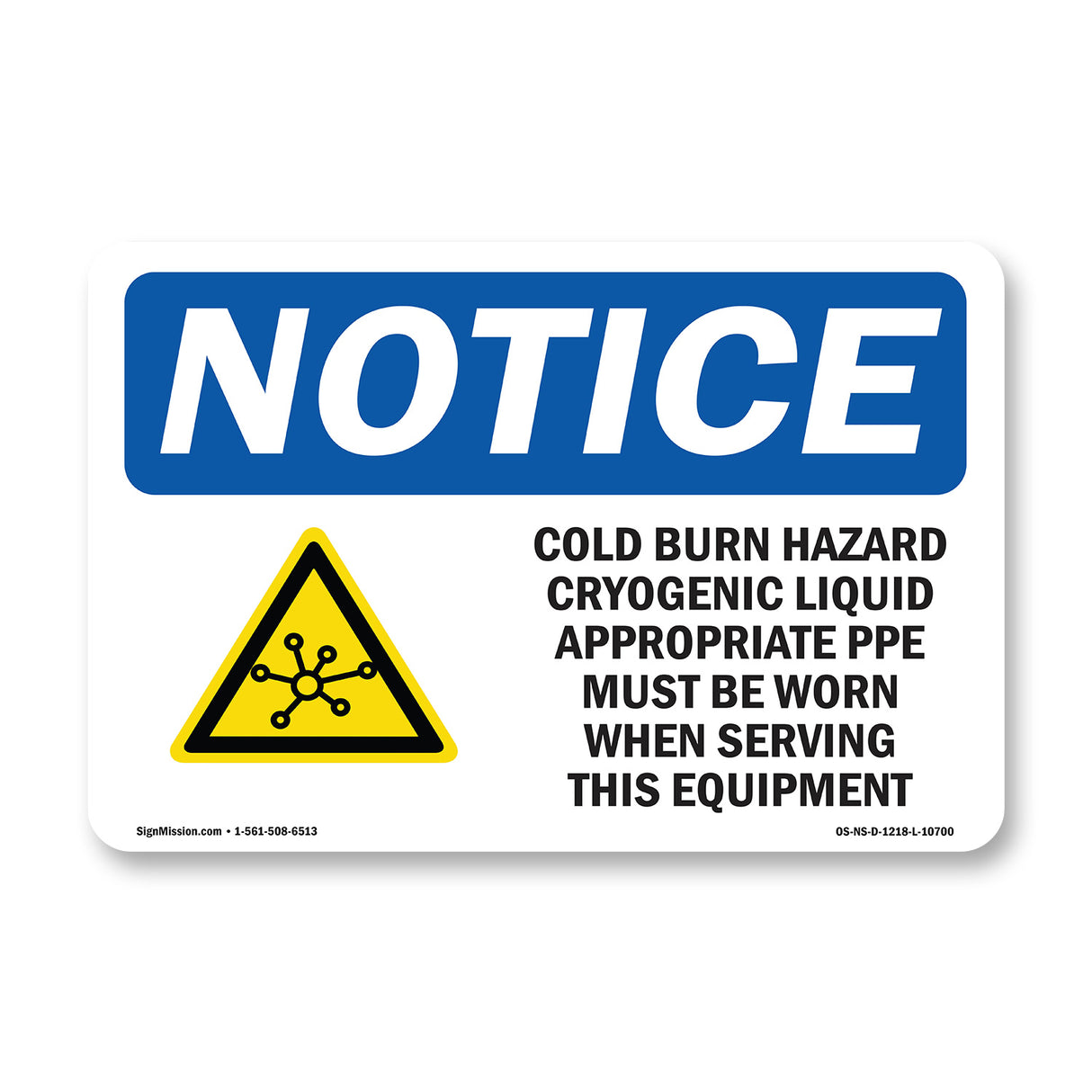 Cold Burn Hazard Cryogenic Liquid