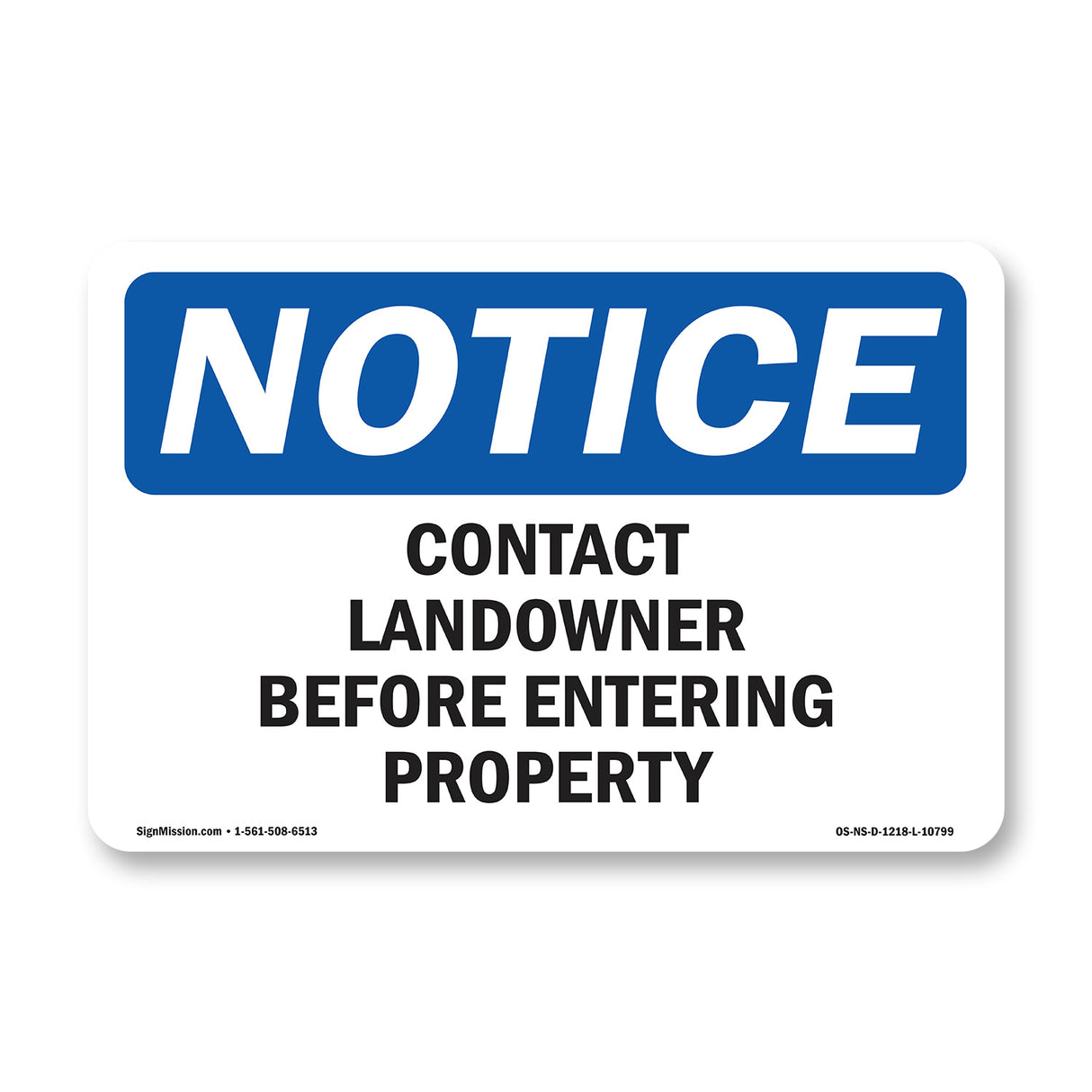 Contact Landowner Before Entering Property
