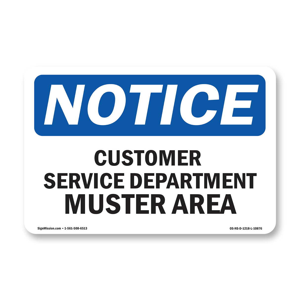 Customer Service Department Muster Area