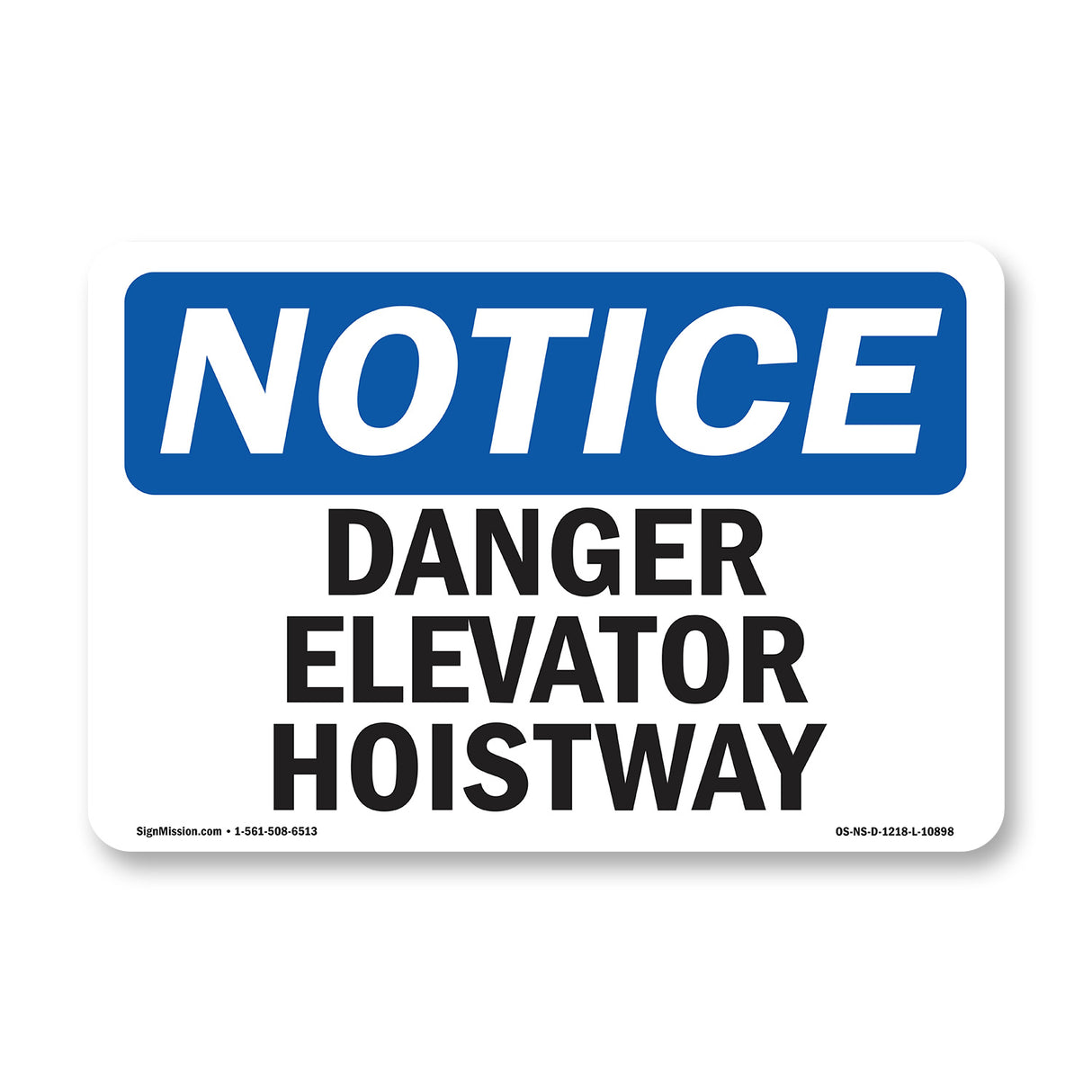 Danger Elevator Hoistway