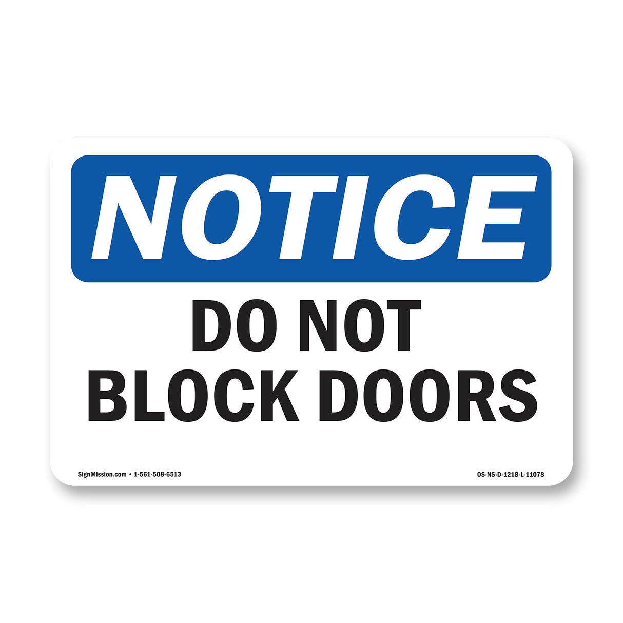 Do Not Block Doors