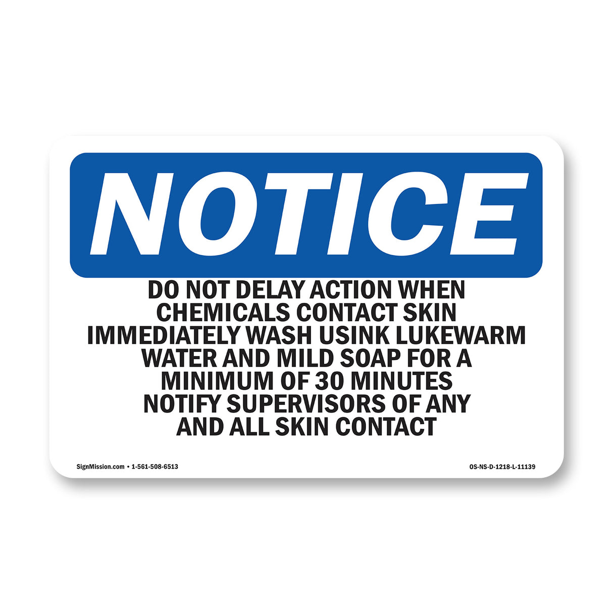 Do Not Delay Action When Chemicals Contact