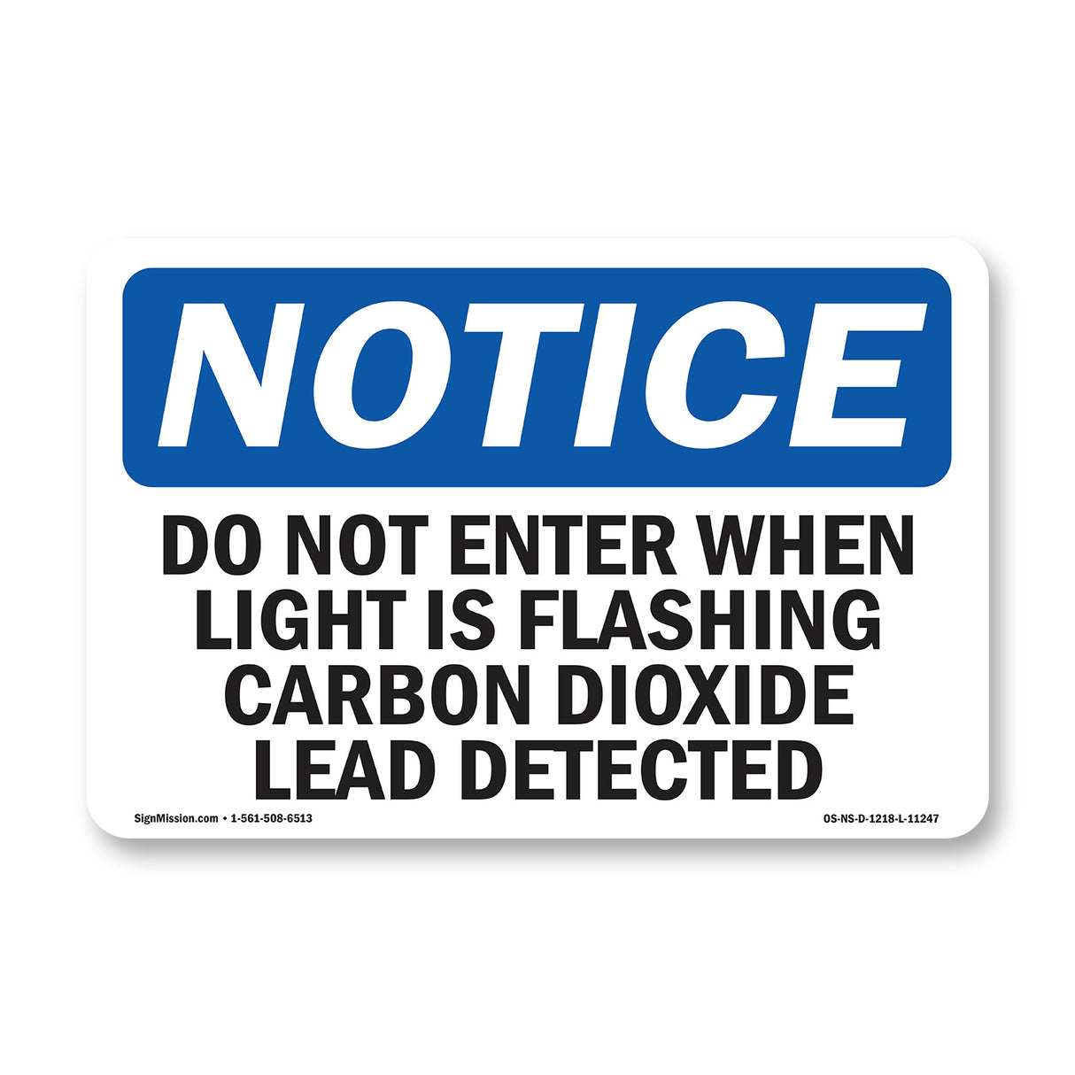 Do Not Enter When Light Is Flashing Carbon Sign