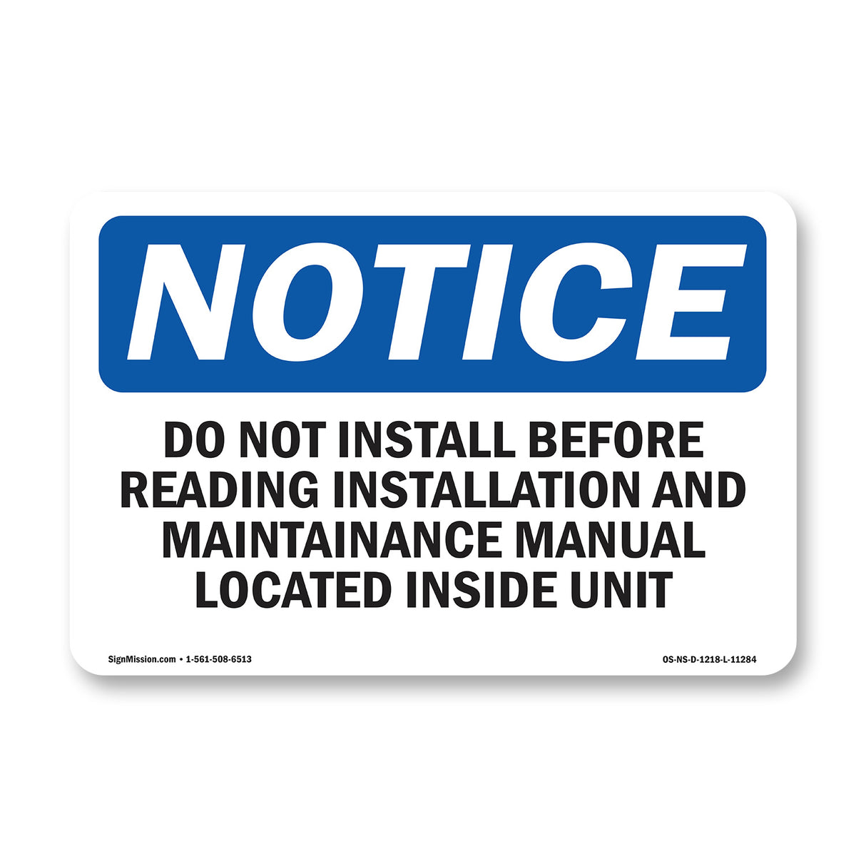 Do Not Install Before Reading Installation
