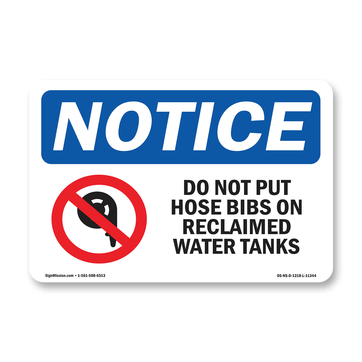 Do Not Put Hose Bibs On Reclaimed