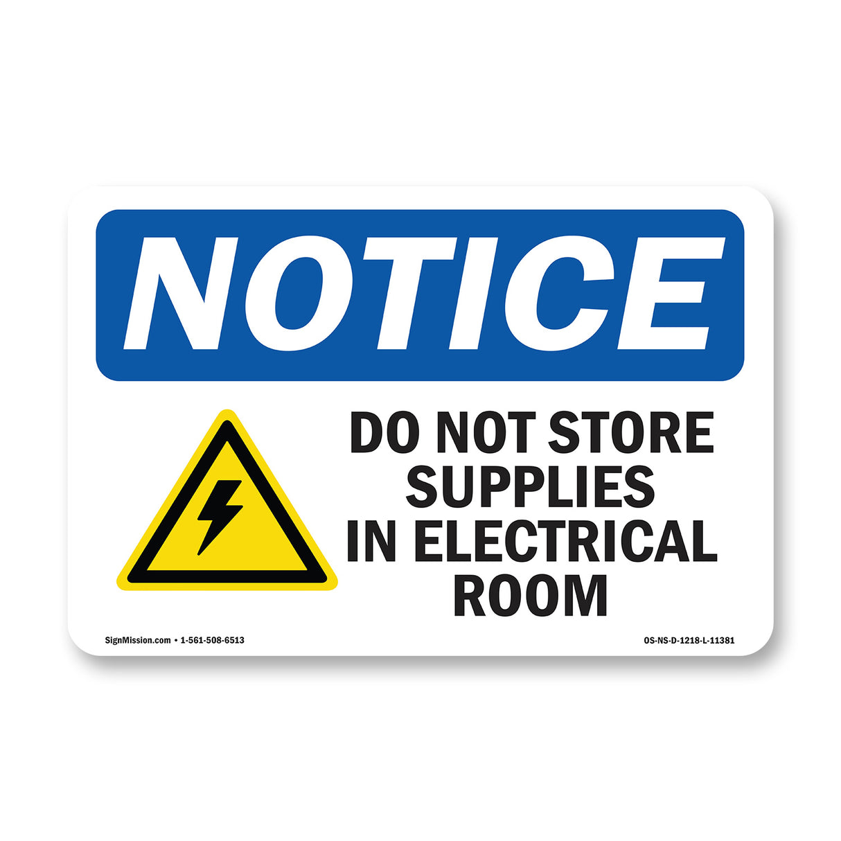 Do Not Store Supplies In Electrical