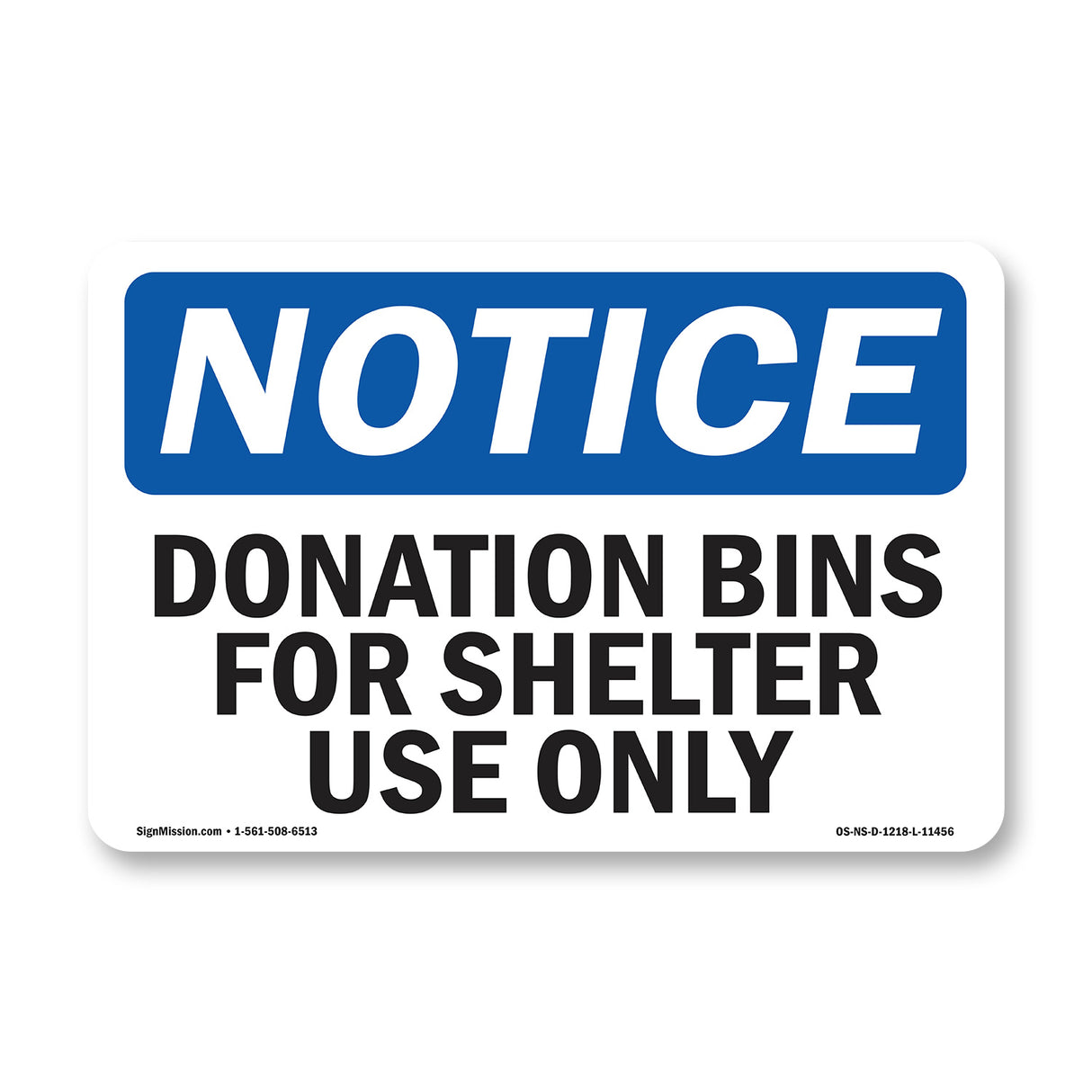 Donation Bins For Shelter Use Only