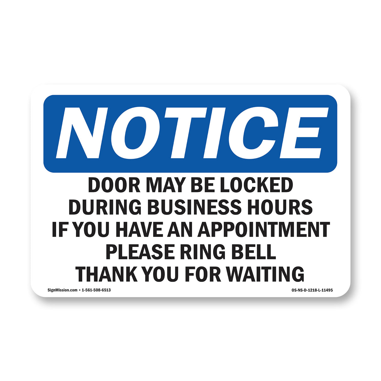 Door May Be Locked During Business Hours