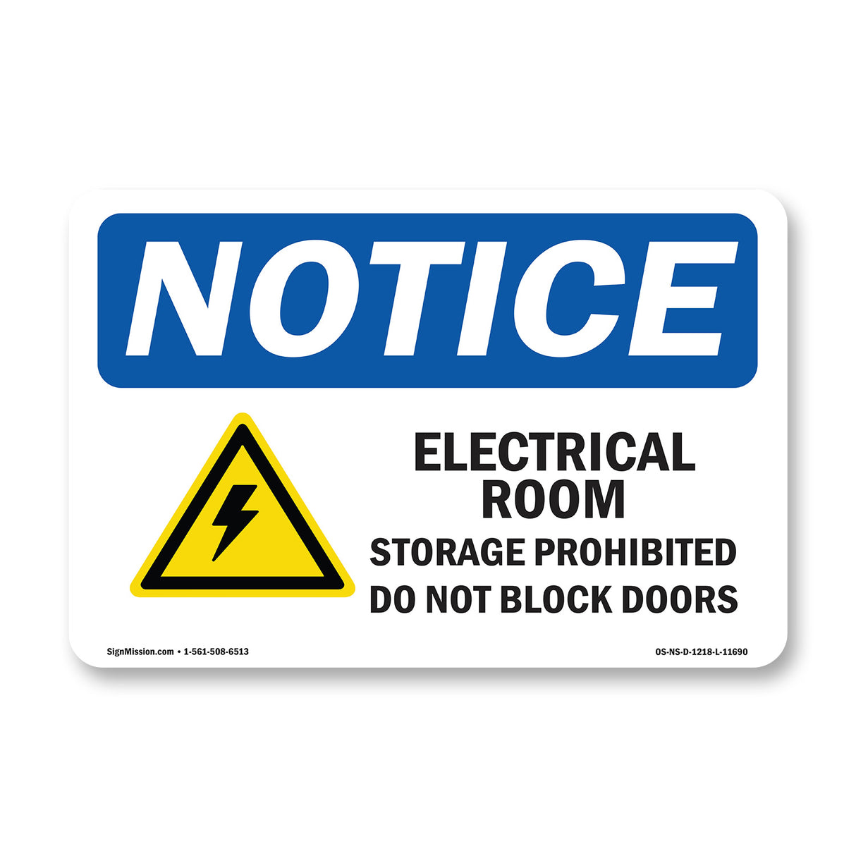 Electrical Room Storage Prohibited