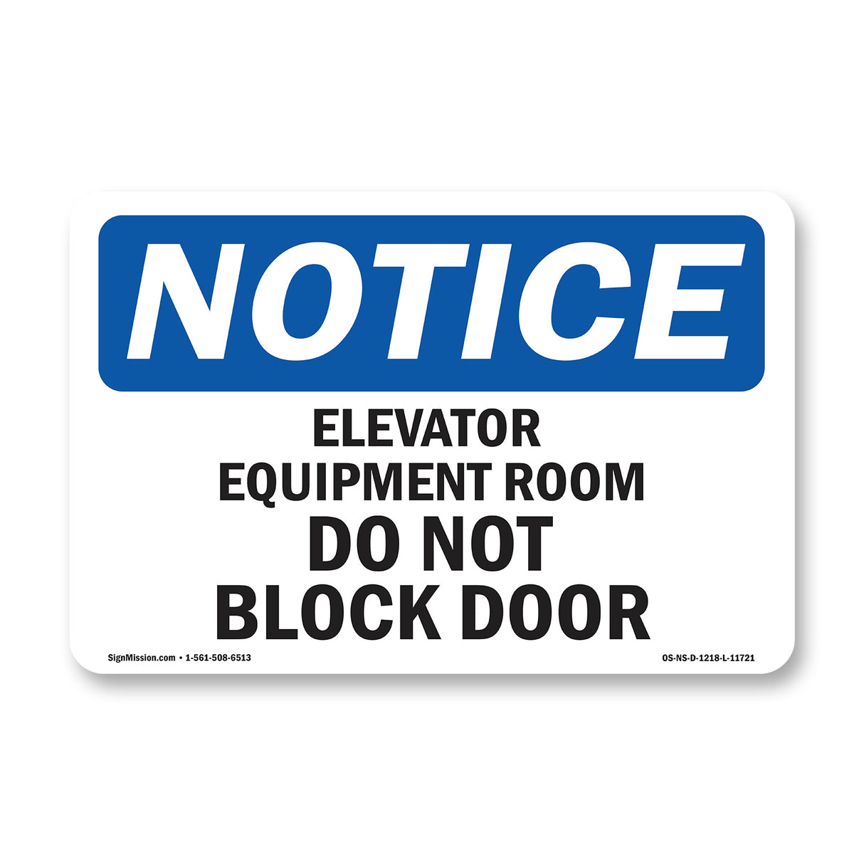Elevator Equipment Room Do Not Block Door
