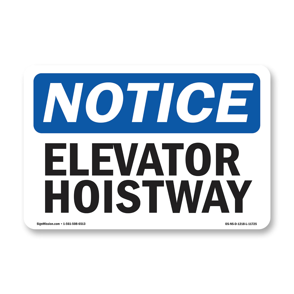 Elevator Hoistway Sign