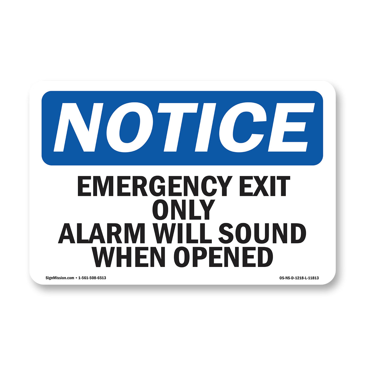 Emergency Exit Only Alarm Will Sound When Opened