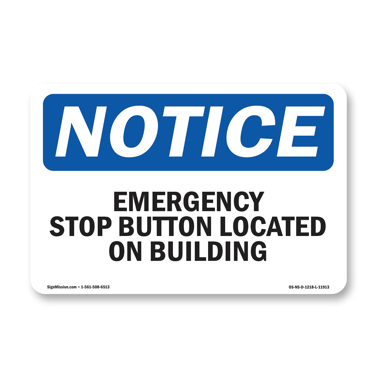 Emergency Stop Button Located On Building