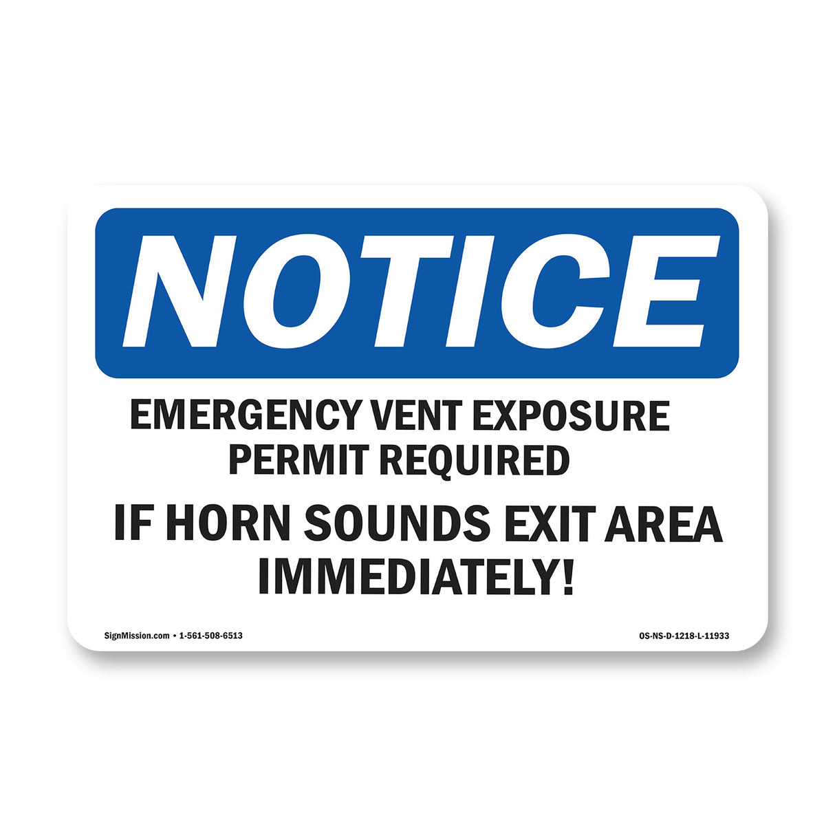 Emergency Venting Exposure Permit Required