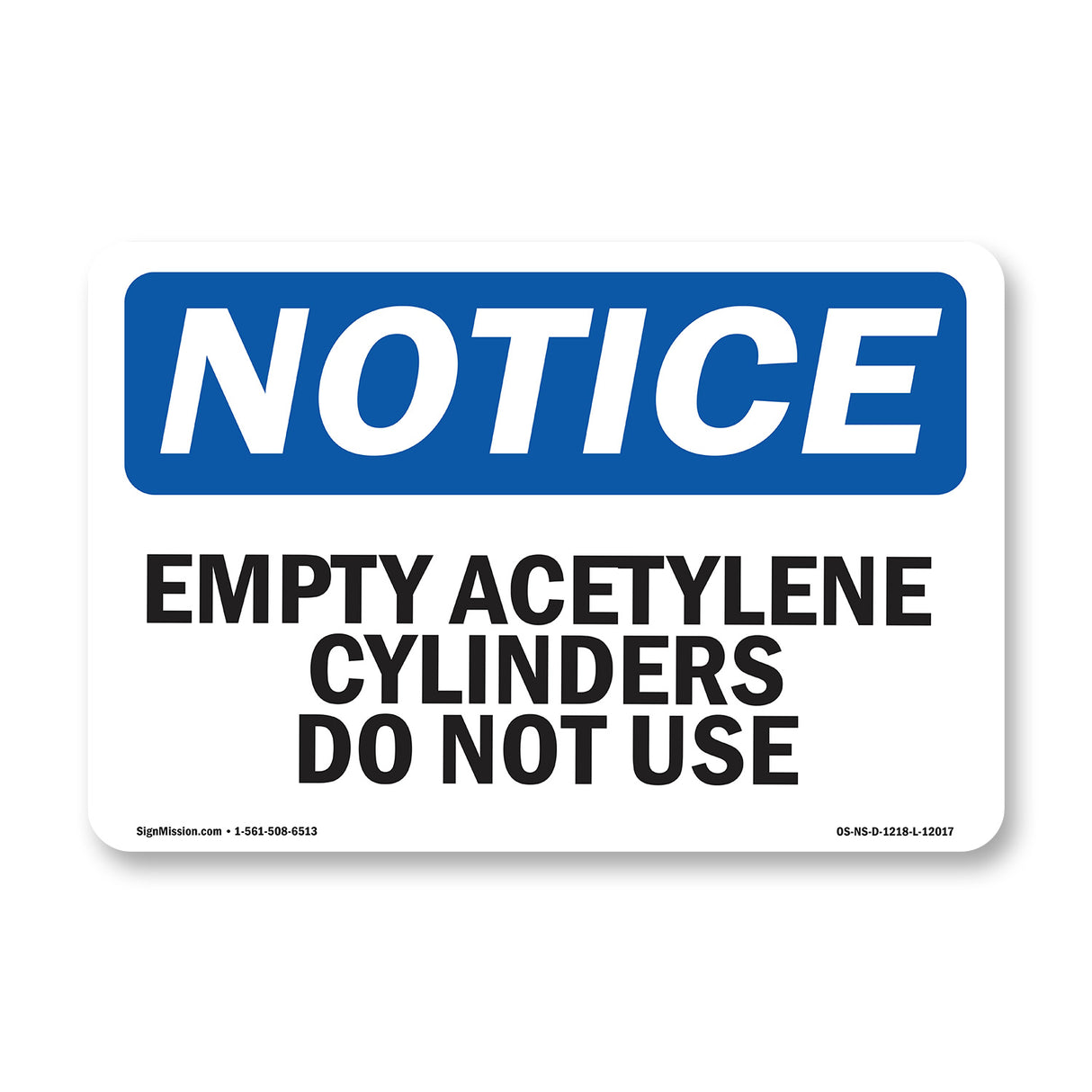 Empty Acetylene Cylinders Do Not Use