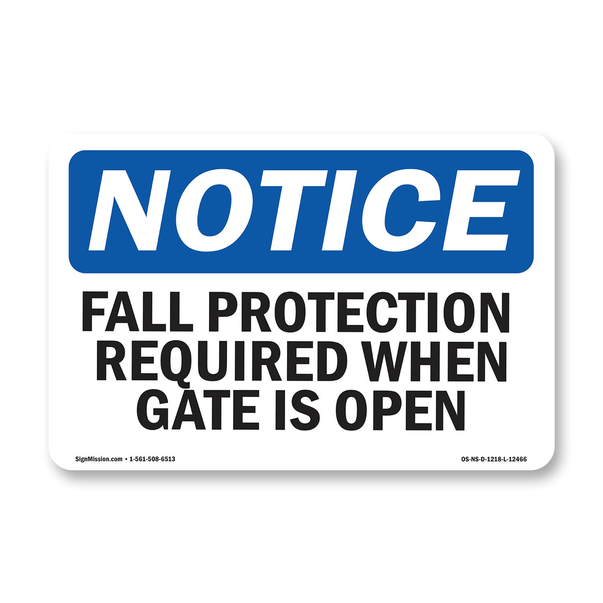 Fall Protection Required When Gate Is Open