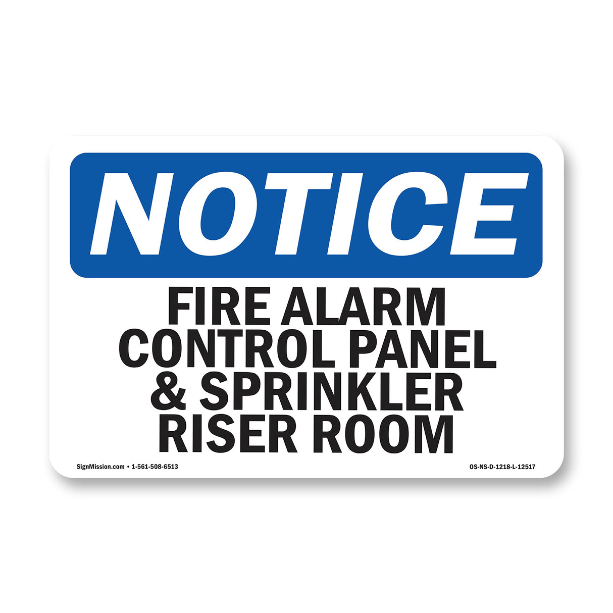 Fire Alarm Control Panel And Sprinkler Riser Room Sign