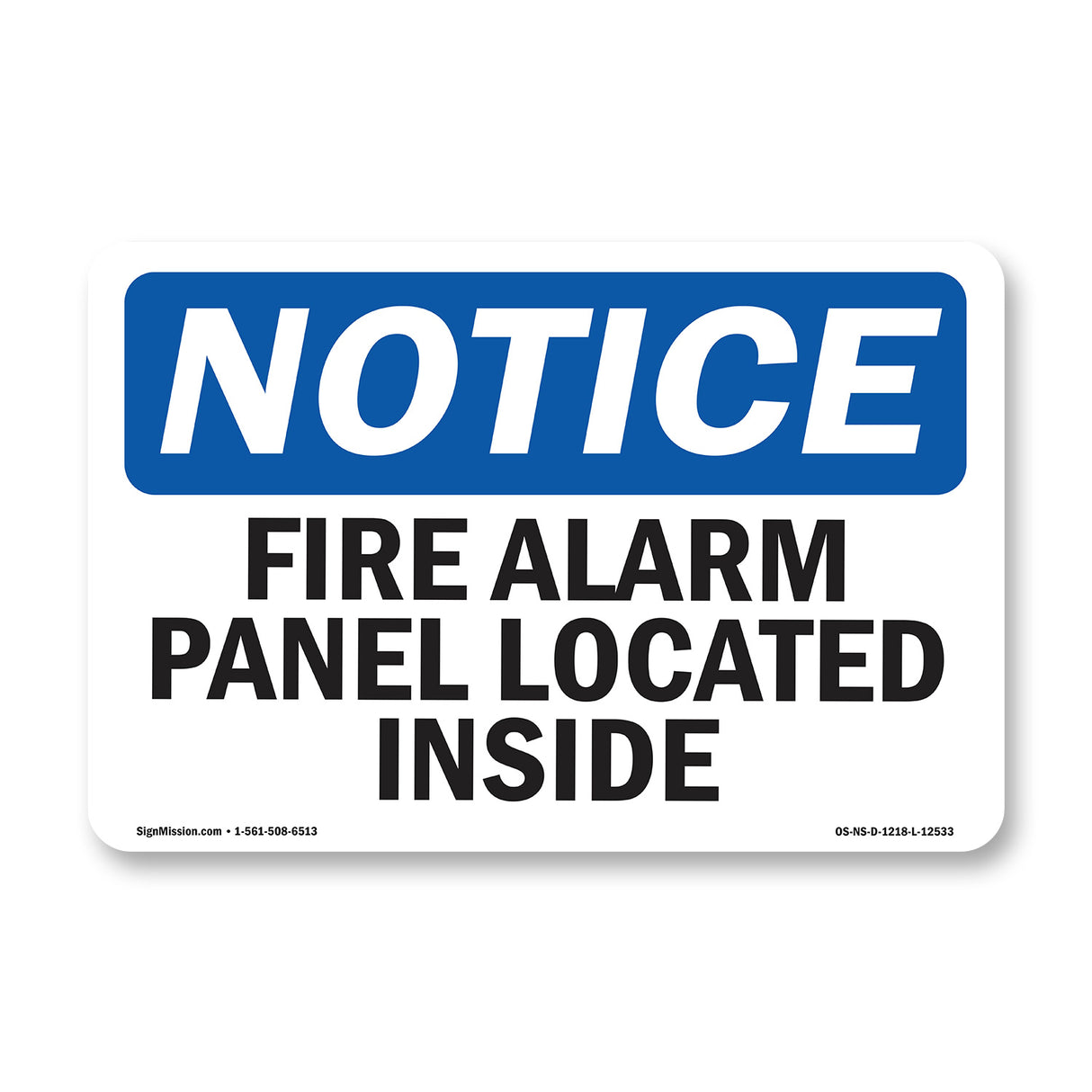 Fire Alarm Panel Located Inside