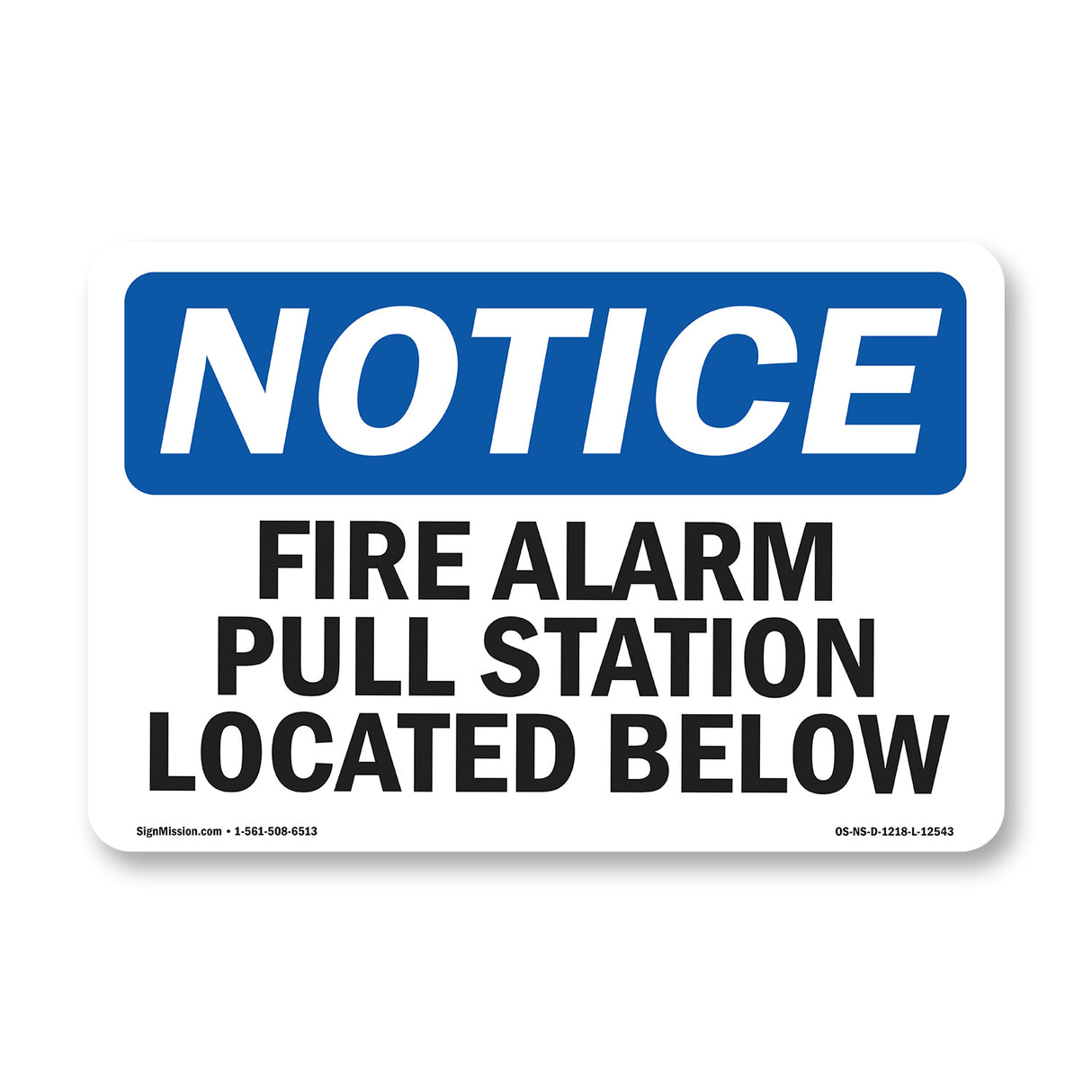 Fire Alarm Pull Station Located Below