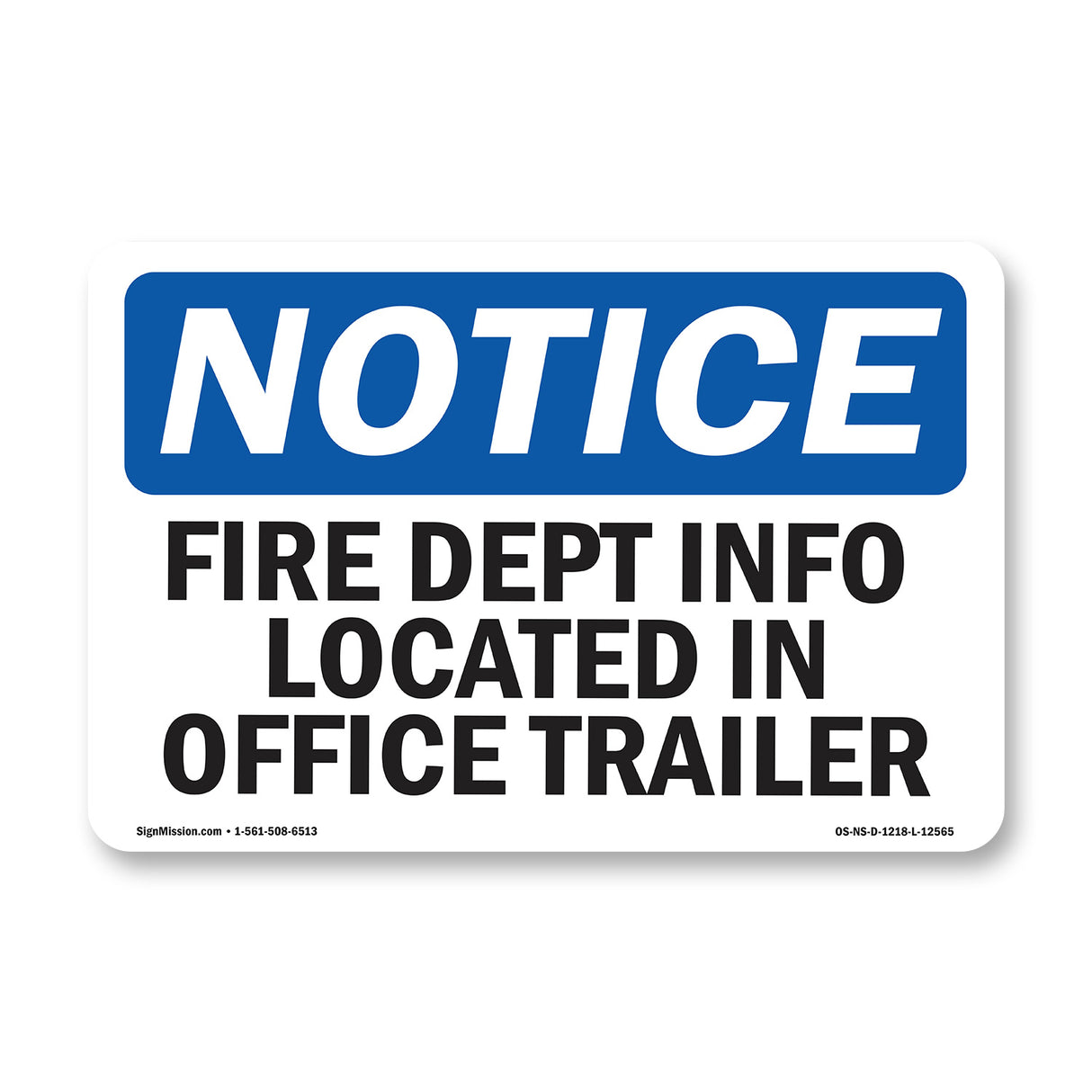 Fire Dept Info Located In Office Trailer
