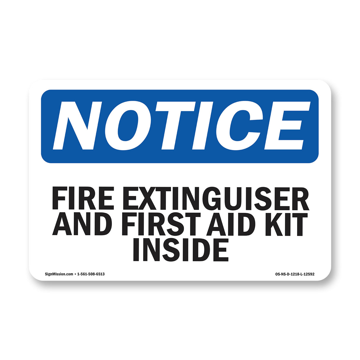 Fire Extinguisher And First Aid Kit Inside