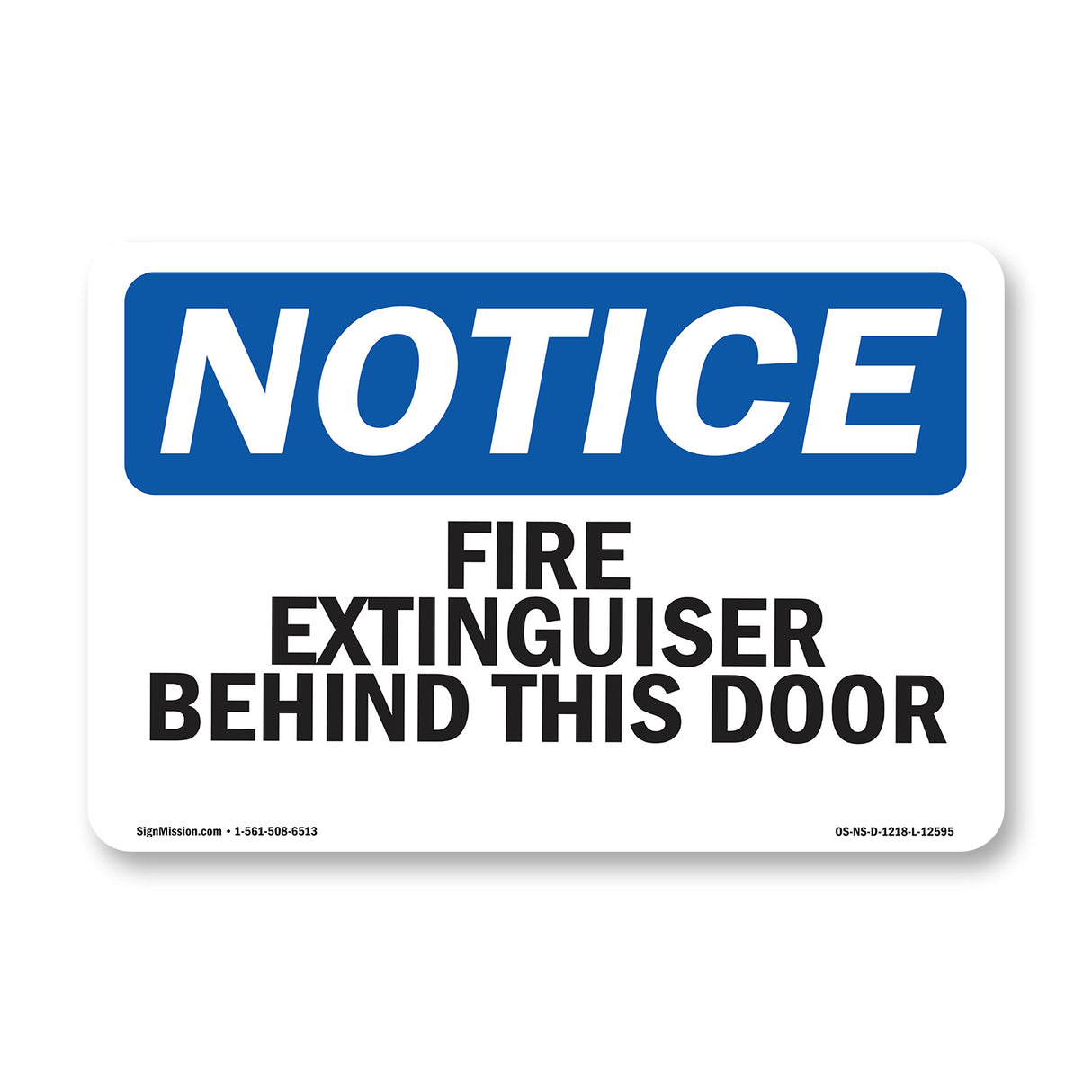 Fire Extinguisher Behind This Door Sign