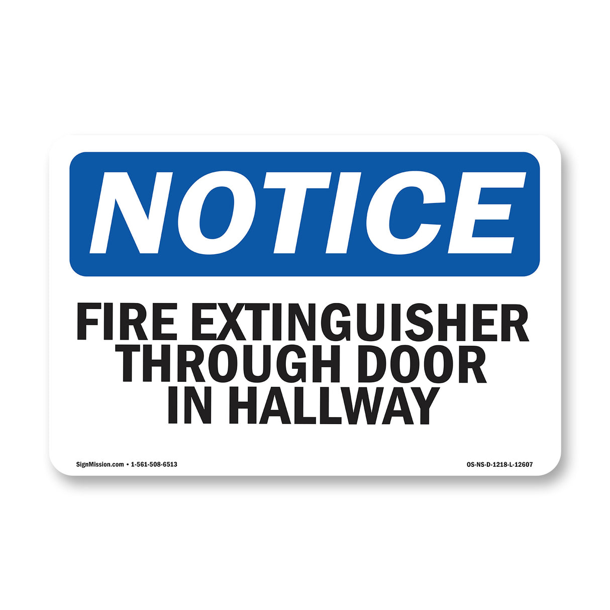 Fire Extinguisher Through Door In Hallway