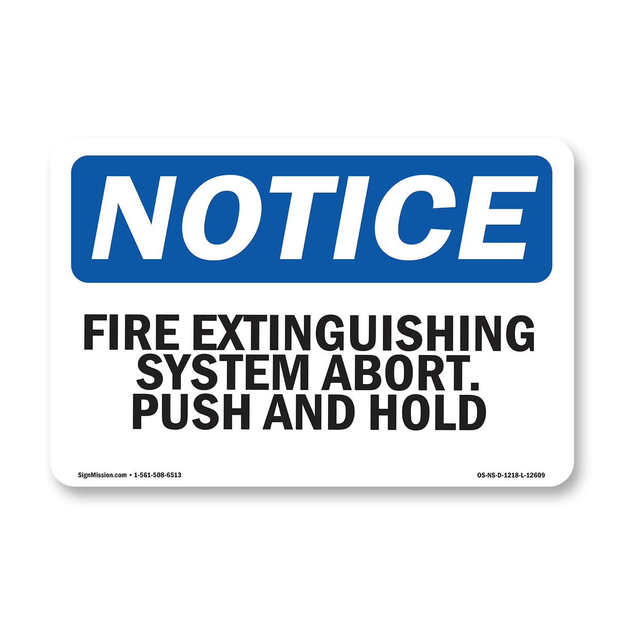 Fire Extinguishing System Abort, Push And Hold