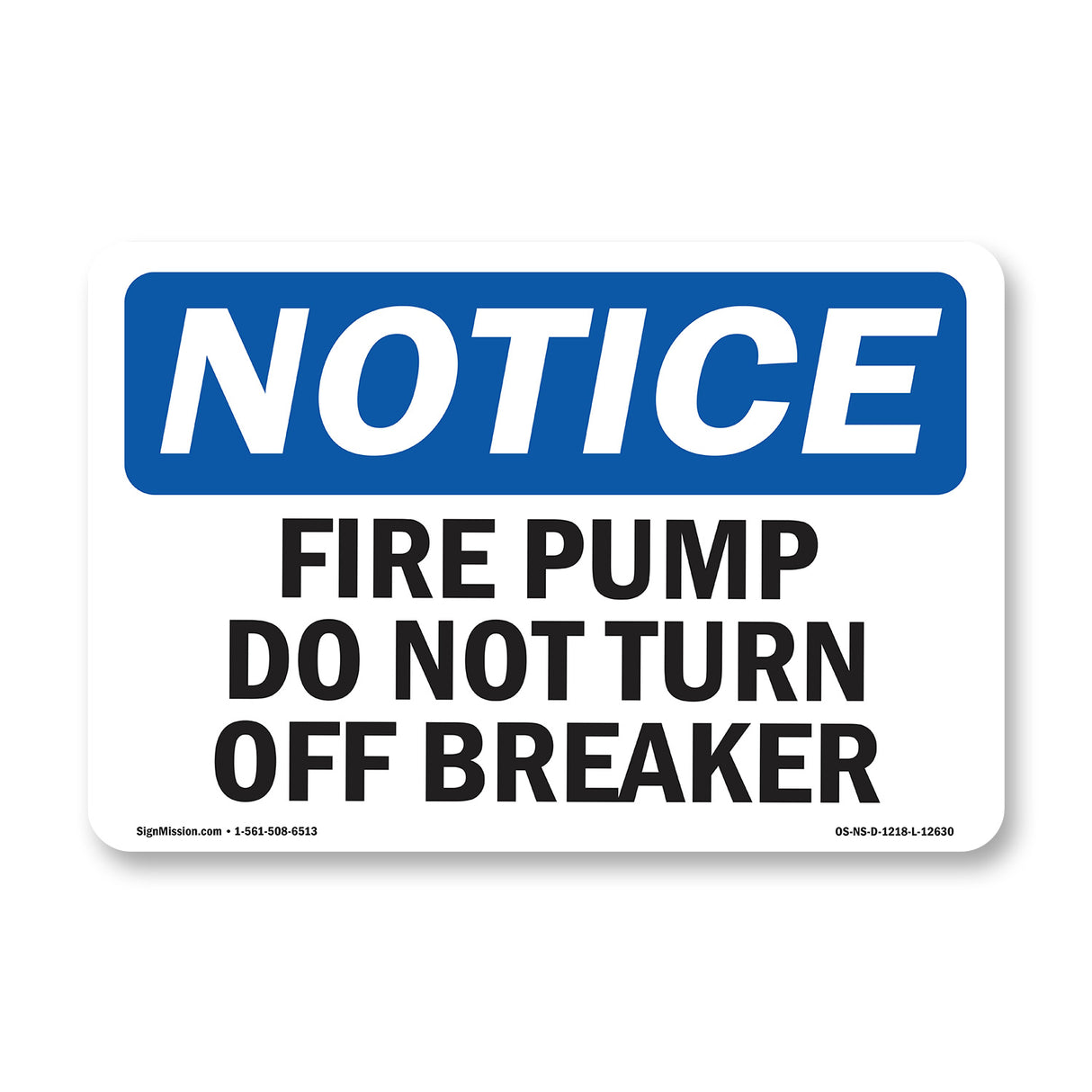 Fire Pump Do Not Turn Off Breaker