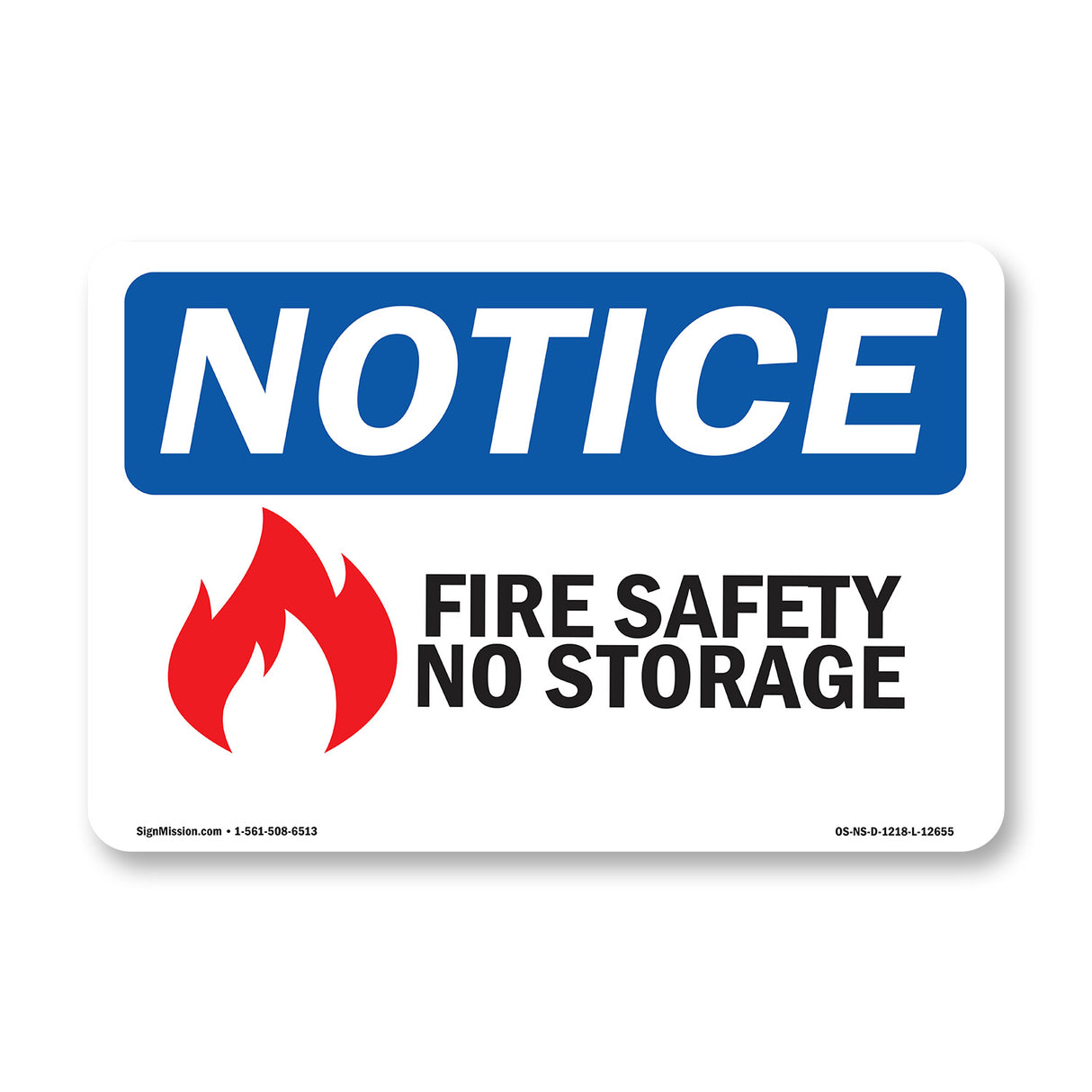 Fire Safety No Storage
