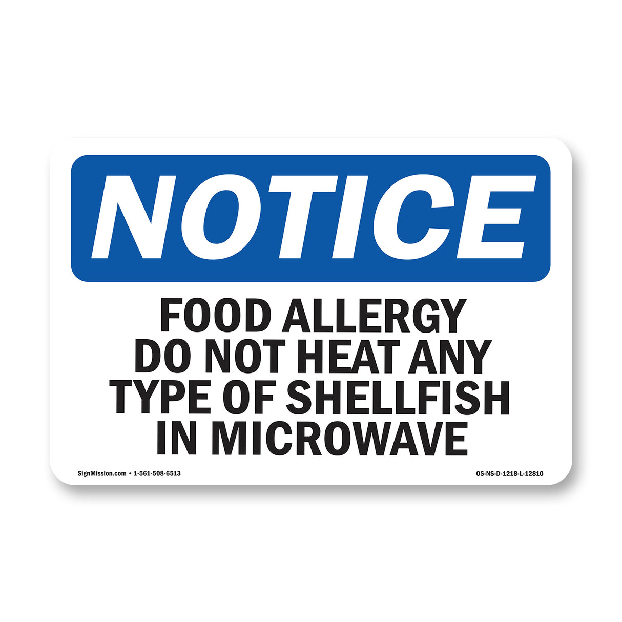 Food Allergy Do Not Heat Any Type Of Shellfish