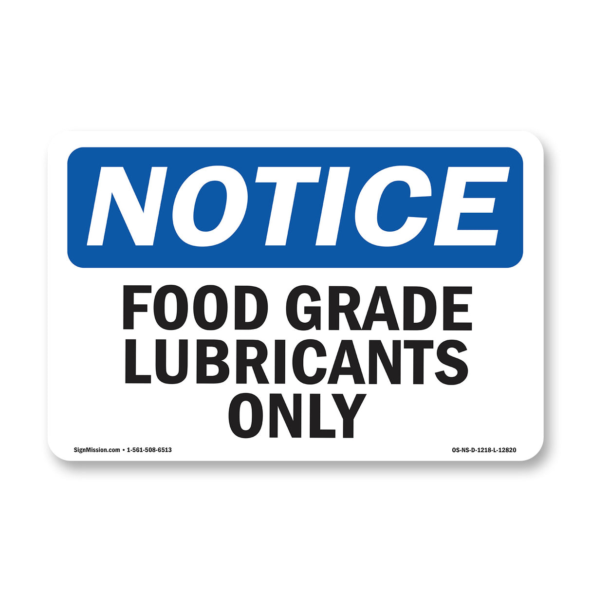 Food Grade Lubricants Only